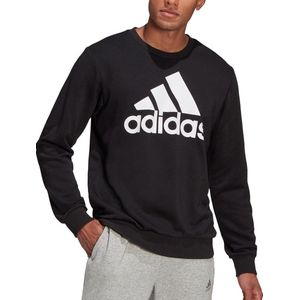 adidas - Big Logo French Terry Sweatshirt - Crew Sweater - XXL - Zwart