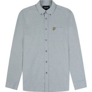 Lyle & Scott Cotton Linen Button Down Shirt - met lange mouwen - Heren Blauw - Maat L
