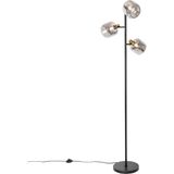 QAZQA zuzanna - Moderne Vloerlamp | Staande Lamp - 3 lichts - H 160 cm - Zwart Goud - Woonkamer | Slaapkamer | Keuken