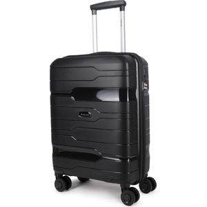 Decent ONE-CITY Handbagage Koffer - 55 cm - TSA slot - Zwart