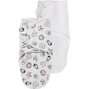 Meyco Baby Animal/Uni swaddlemeyco inbakerdoek - 2-pack - multicolour - 0-3 maanden