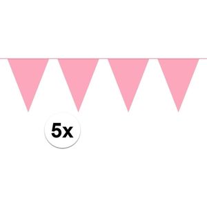 Slinger Vlaggenlijn Roze 50 Meter Verjaardag Slinger Voor Binnen En Buiten