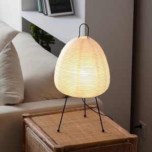 Rijstpapieren Lamp - Japanse Stijl - Papier Lamp - Lamp - LED - Bureaulamp - Woonkamer - Slaapkamper - 3 Potig
