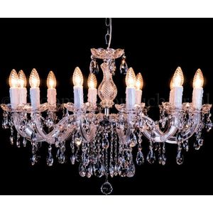 Kristallen Kroonluchter Maria Theresa 12 Lichts (Kristal/Chroom) - Ø75cm