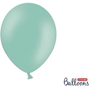 Strong Ballonnen 30cm, Pastel munt groen (1 zakje met 50 stuks)