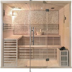 Finse traditionele sauna - 4/5 personen - 200x210x170cm - incl kachel