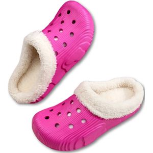 Warme Pantoffels - Sloffen - Slippers - Dames - Heren - Pluche - Maat 36 - Roze