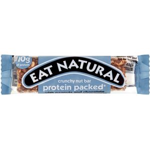 Eat Natural crunchy nut bar protein packed met pinda’s en chocolade 12 x 45g
