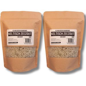 De Biologische Kruidenier - Keltisch Zeezout - Grof - 1 Kilo - GMO Vrij - handige hersluitbare verpakking