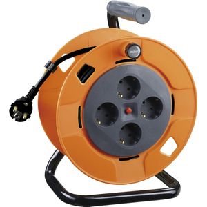 DELTACO GT-951 Kabelhaspel 25 meter - IP20, 3000W / 13.04A - Beveiliging voor kinderen en huisdieren