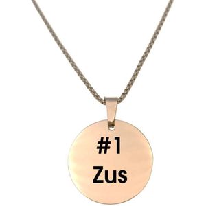 Ketting RVS - Rond - Rosegoud - #1 Zus