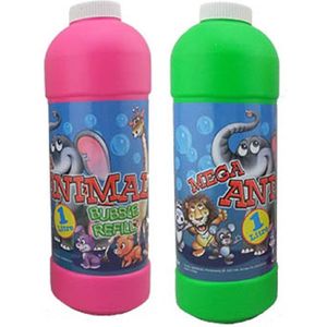 2x Bellenblaas navulling 1 liter - Bellenblaasmix navulverpakking - Bellenblazen vullen vloeistof - Bellenblaassop - Kinderspeelgoed buitenspeelgoed