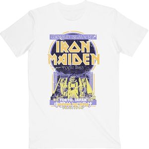 Iron Maiden - Powerslave Japan Flyer Heren T-shirt - L - Wit