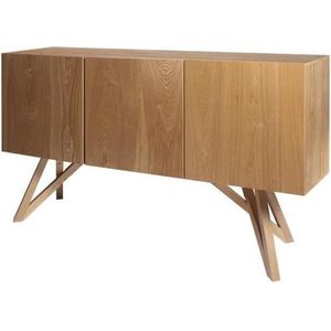 SAWYER Dressoir 3 deuren - Natuurlijk hout - B 160 x D 42 x H 85 cm