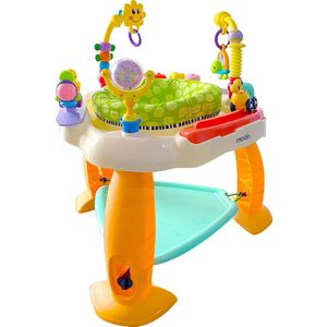 Moon™ Baby Activity Center - Jump N' Play - Oranje - 360 Graden Rotatie - Met Springbasis en Speeltjes