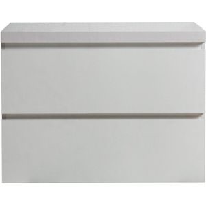 WOON-DISCOUNTER.NL - Orsa 60 - Glans wit - Badmeubel - - 301571-onderkast wit-blad wit