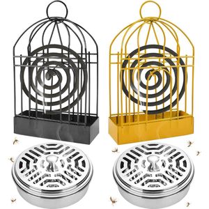 Creatieve metalen muggenspiraalhouder - 4 stuks voor outdoor zwembad en camping