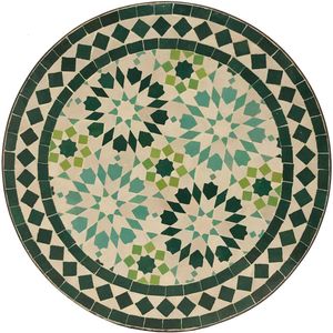 Mozaïek bijzettafel Ø45cm Ankabut turquoise