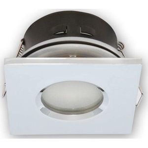 LED line Inbouwspot - Vierkant - Waterdicht IP44 - GU5.3 Fitting - 80x80 mm - Chroom