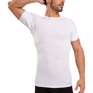 Anti Zweet Shirt – Krexs - Ingenaaide Okselpads – Anti Transpirant – Ondershirt - Wit - Mannen