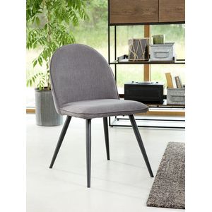 Eetkamerstoel Minto Grijs Fabric - Giga Living