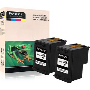 ReYours® huismerk Inktcartridge voor HP305 / HP305XL 305XL Zwart x 2 stuks