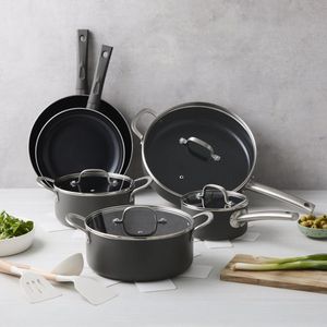 ISENVI Murray Chef Maison - Compleet met ISENVI Avon - Pannenset 15 delig - RVS & Ergo grepen - Antraciet - Keramisch - 100% PFAS, PTFE en PFOA vrij - 100% duurzaam - Unieke Antiaanbaklaag - Non-stick bodem - Vaatwasbestendig - Geschikt voor alle