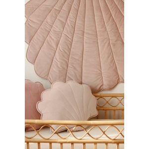 Moi Mili Velvet Schelp Speelmat Powder Pink | schelp - natuur - roze - meisje - babykamer - baby - peuter - speelmat - spelen maar - babyshower - kraamcadeau