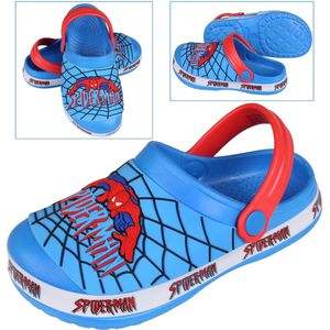 MARVEL Spiderman Blauwe Crocs voor Jongens, Lichtgewicht Jongensslippers