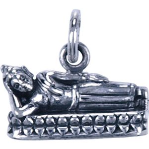 Zilveren Boeddha ketting hanger - geboortedag Dinsdag
