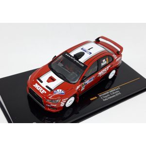 Mitsubishi Lancer Evo X Rally Hokkaido 2010 Rood - Modelauto 1/43 - Ixo Models