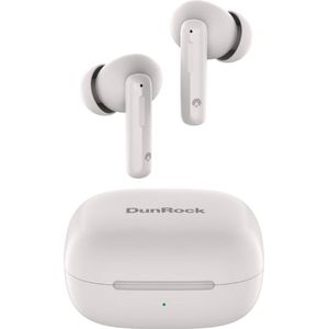 DunRock® Bubble - Sand gray wit - draadloze oordopjes met ANC noise cancelling - Bluetooth oortjes - Met DunRock App voor je smartphone