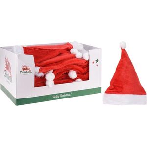 Kerstmuts rood met wit 40x30cm