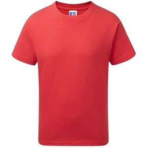 Russell Kinderen/Kinderen Slank T-Shirt met korte mouwen (Klassiek rood)