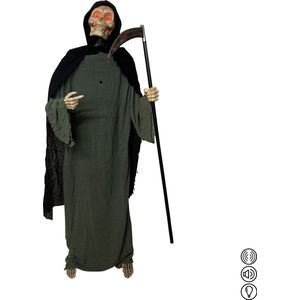 Fjesta Halloween Reaper - Halloween Decoratie - Halloween Pop Met Geluid - Licht - Beweging - 200cm