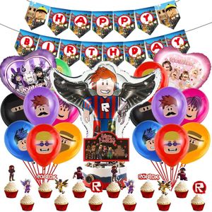 Verjaardagsdecoratie, 59 Stuks Gelukkige Verjaardag Banner,Latex Ballonnen,Verjaardags Cake Topper,Folie Ballonnen,Cupcake Toppers,Feestdecoraties voor Kinderen