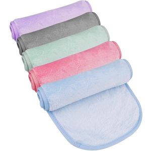 My Ninki ® Herbruikbare Microvezel Make-up Verwijderdoekjes Set van 5 in Diverse Kleuren en Maten