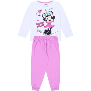 DISNEY Minnie Mouse - wit en roze Pyjama voor Meisjes / 128