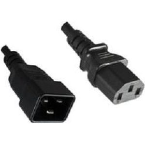 Microconnect C13/C20, 1 m 1m C13 stekker C20 stekker Zwart electriciteitssnoer