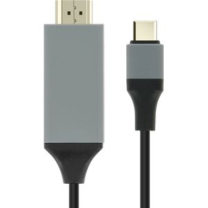 USB-C kabel 4K HDMI HDTV Ultra HD 2m WIWU - Zwart