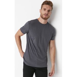 Trendyol TMNSS22TS0271 Volwassenen Mannen T-shirt single - Antraciet - 2XL