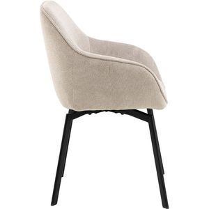 Eetkamerstoel Klaasje met Armleuning Beige - Giga Living