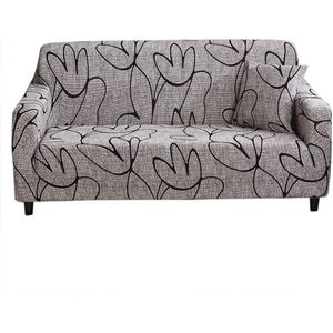 Sofa Couch Covers Antislip Elastische Stof Bank Protector - Verwijderbare Elastische Bankhoes - Twee/Drie/Vierzitter - Grijs (145-185cm)