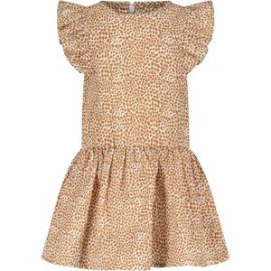 Like FLO Aop Woven Ruffle Dress Jurken & Rokken Unisex - Camel - Maat 74