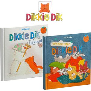 Dikkie Dik boeken - 2 voorleesboeken van Dikkie Dik - Voordeelbundel: Welterusten + ijskoud - Hardcover - Voorleesboek baby/peuter - 0 jaar / 1 jaar / 2 jaar / 3 jaar