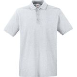 Fruit of the Loom poloshirt premium - lichtgrijs - heren - katoen - 180 grams 2XL