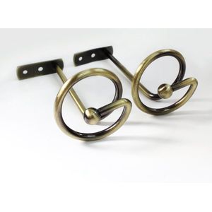Holdback Drape Houder Haak Tieback voor Venster Pure en Verduisterende Panelen Decoratieve Gordijnen Metalen Set van 4 Brons