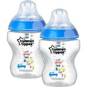 Tommee Tippee Closer to Nature Gedecoreerde zuigfles 260ml, blauw