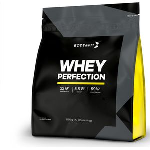 Body & Fit Whey Perfection - Proteine Poeder / Whey Protein - Eiwitpoeder - 896 gram (32 shakes) - Banaan & Aardbei