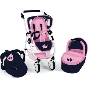 Baby and Toddler Braet Carriage 3 in 1 Crown Blue/Pink